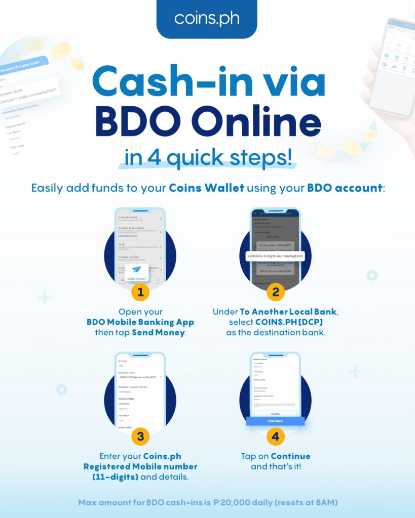 How to Cash In via BDO Online