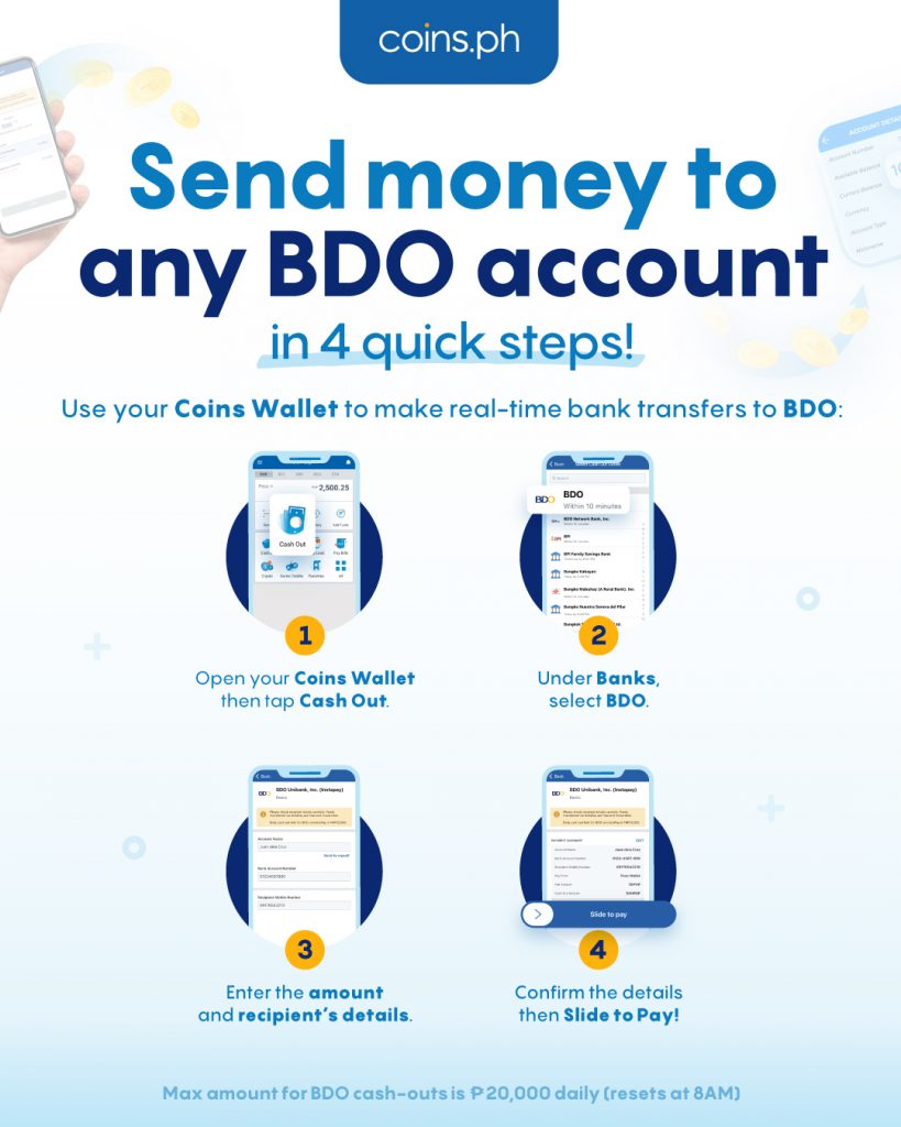 How to Cash Out to any BDO account