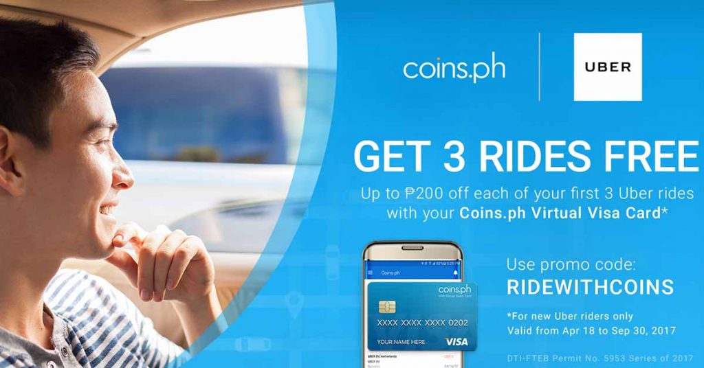 Ridewithcoins And Get 3 Free Uber Rides Coins Ph