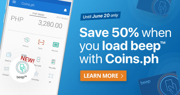 Promo Load Beep Get Up To P50 Rebate May 2018 Coins Ph - load beep get up to p50 rebate