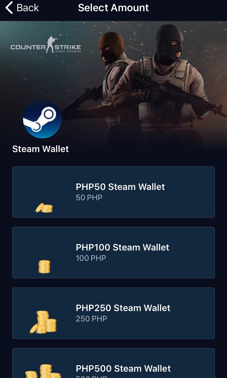 steam wallet price